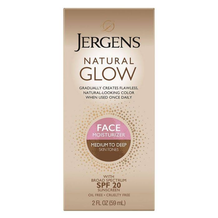 Jergens Natural Glow Face Moisturizer 2oz (Medium/Tan) | Target