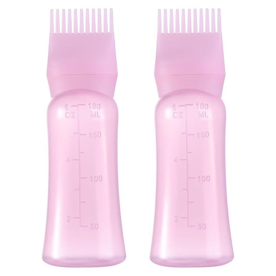 Root Comb Applicator Bottle 6 Ounce Hair Oil Applicator for Hair Dye, Hair Oiler Comb Bottle with... | Amazon (US)