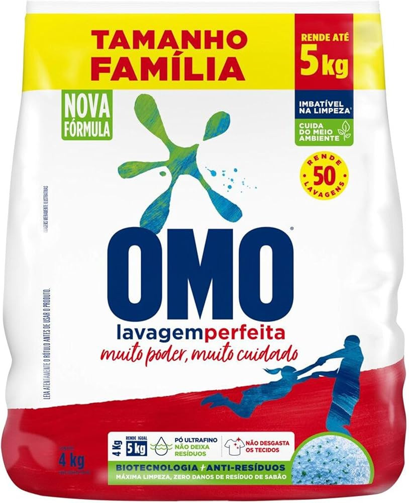 OMO Sabão em Pó Lavagem Perfeita Pacote Família - 4 kg | Amazon (BR)