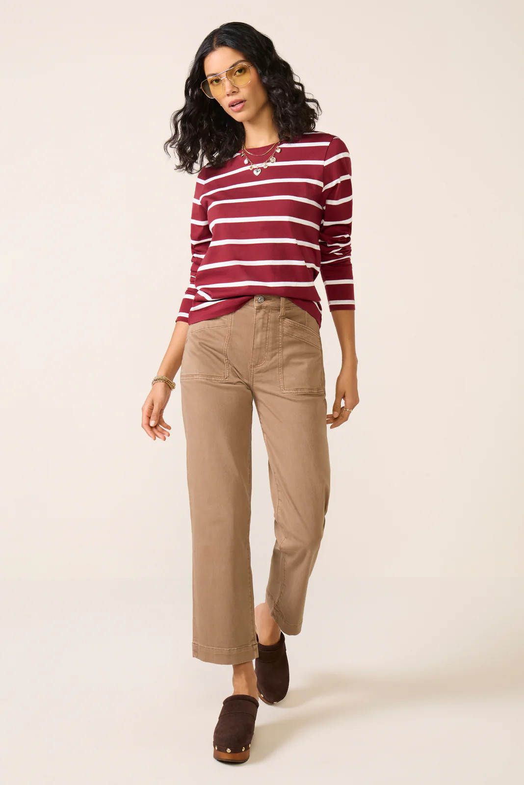 Ever Perfect Long Sleeve Stripe Tee | Evereve