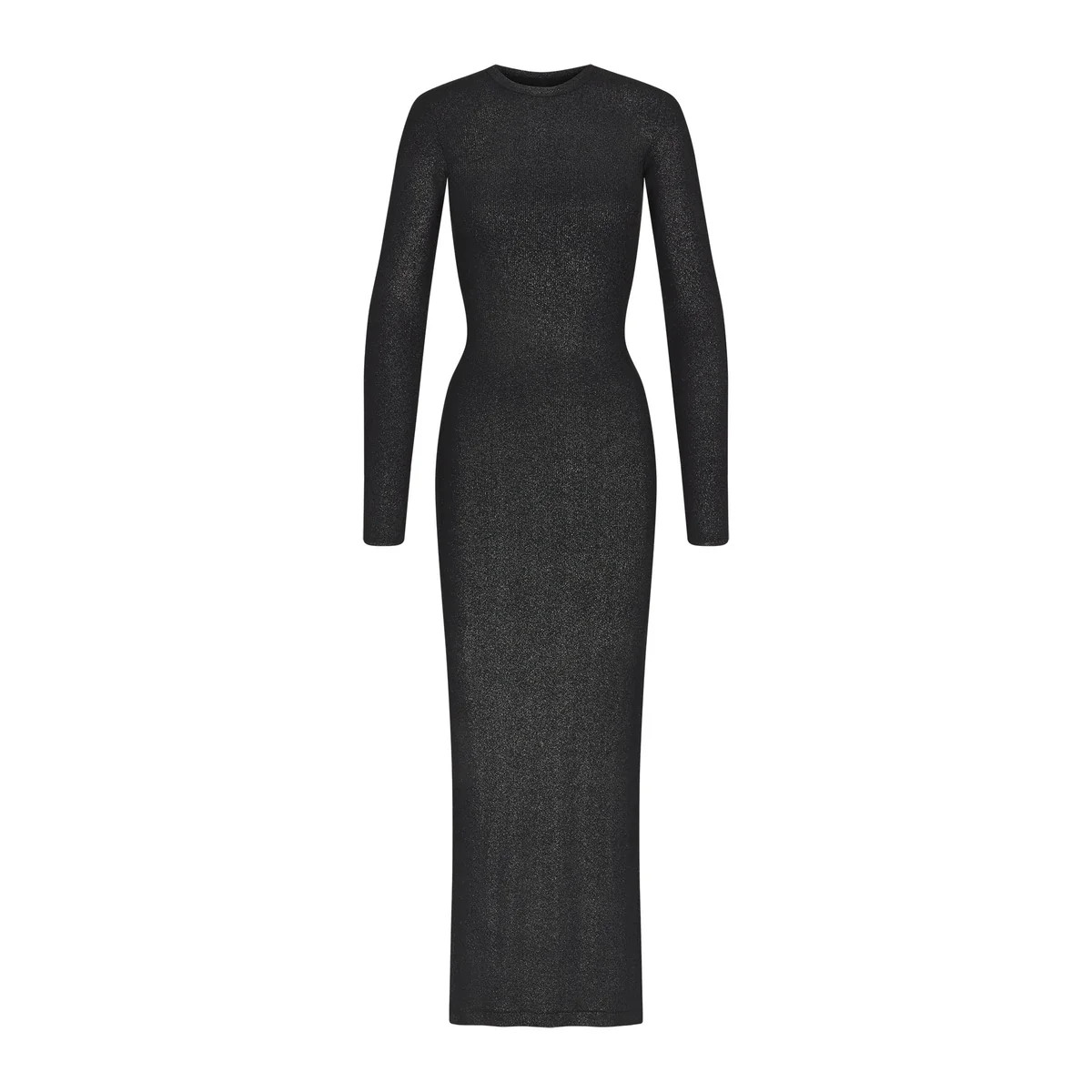 SOFT LOUNGE SHIMMER CREW NECK LONG DRESS | SKIMS (US)