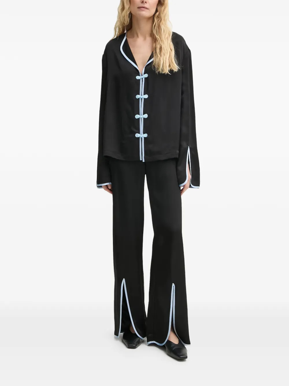 contrast-trim pajamas | Farfetch Global