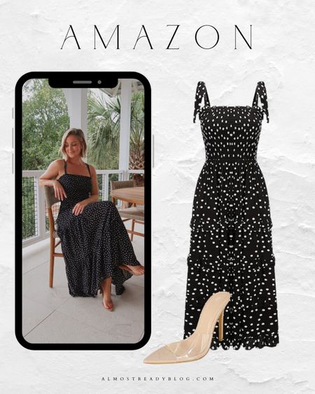 Amazon look for less, amazon summer dress, maxi dress pilka dot

#LTKFindsUnder50 #LTKFindsUnder100
