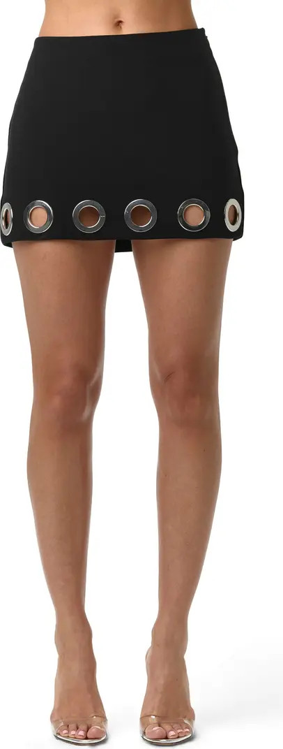 Naked Wardrobe Grommet Ponte Miniskirt | Nordstrom | Nordstrom