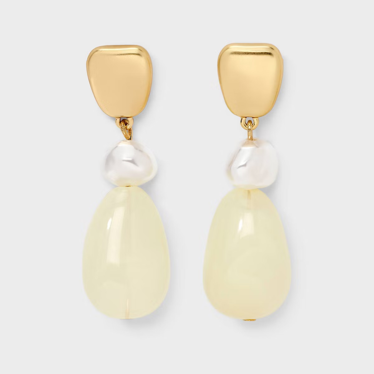 Beaded Drop Earrings - A New Day™ Ivory | Target