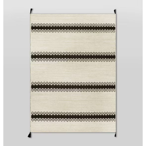 Outdoor Rug Argyle Stripe Black - Threshold™ | Target