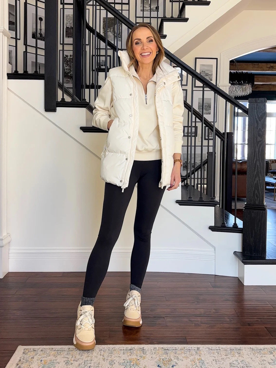 Leggings + puffer vest with @target pullover with @sorel boots for winter style 

#LTKSeasonal #LTKStyleTip #LTKShoeCrush