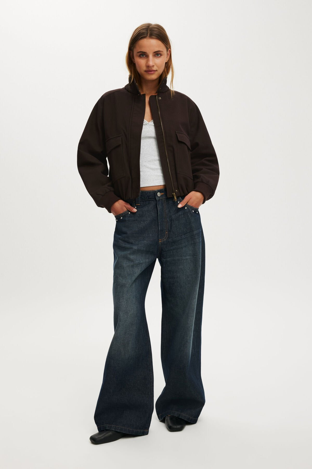 Clover Funnel Neck Bomber | Cotton On (US)