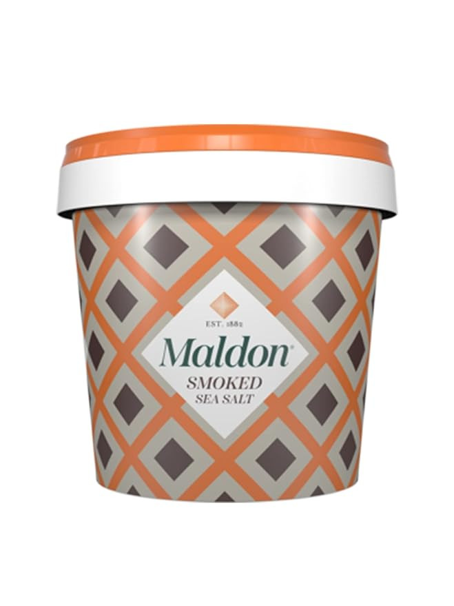 Maldon Salt, Smoked Sea Salt Flakes, 1.1 lb (500 g), Bulk Tub, Kosher, Natural, Gently Smoked Ove... | Amazon (US)