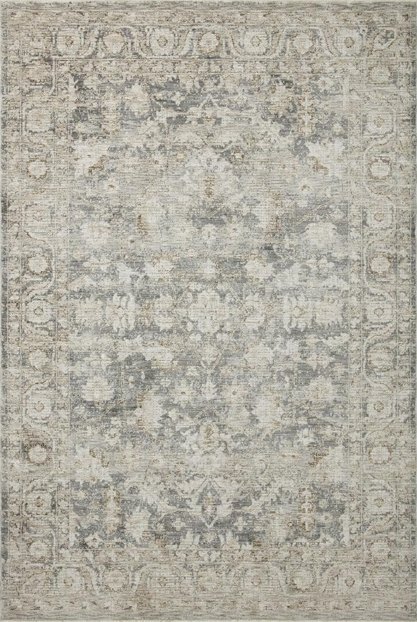 Loloi Amber Lewis Honora Collection HON-02 Slate/Beige 6'-7" x 9'-2" Area Rug | Amazon (US)