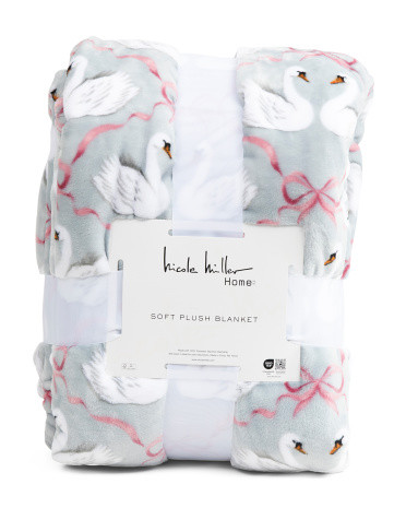 Pretty Swans Blanket | TJ Maxx