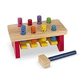 Melissa & Doug Deluxe Pounding Bench Wooden Toy With Mallet - Classic Wooden Toddler Toys For Age... | Amazon (US)