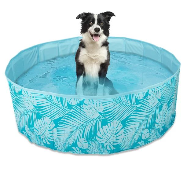 Vibrant Life Dog Pool, Blue Palm, 39" Diameter | Walmart (US)