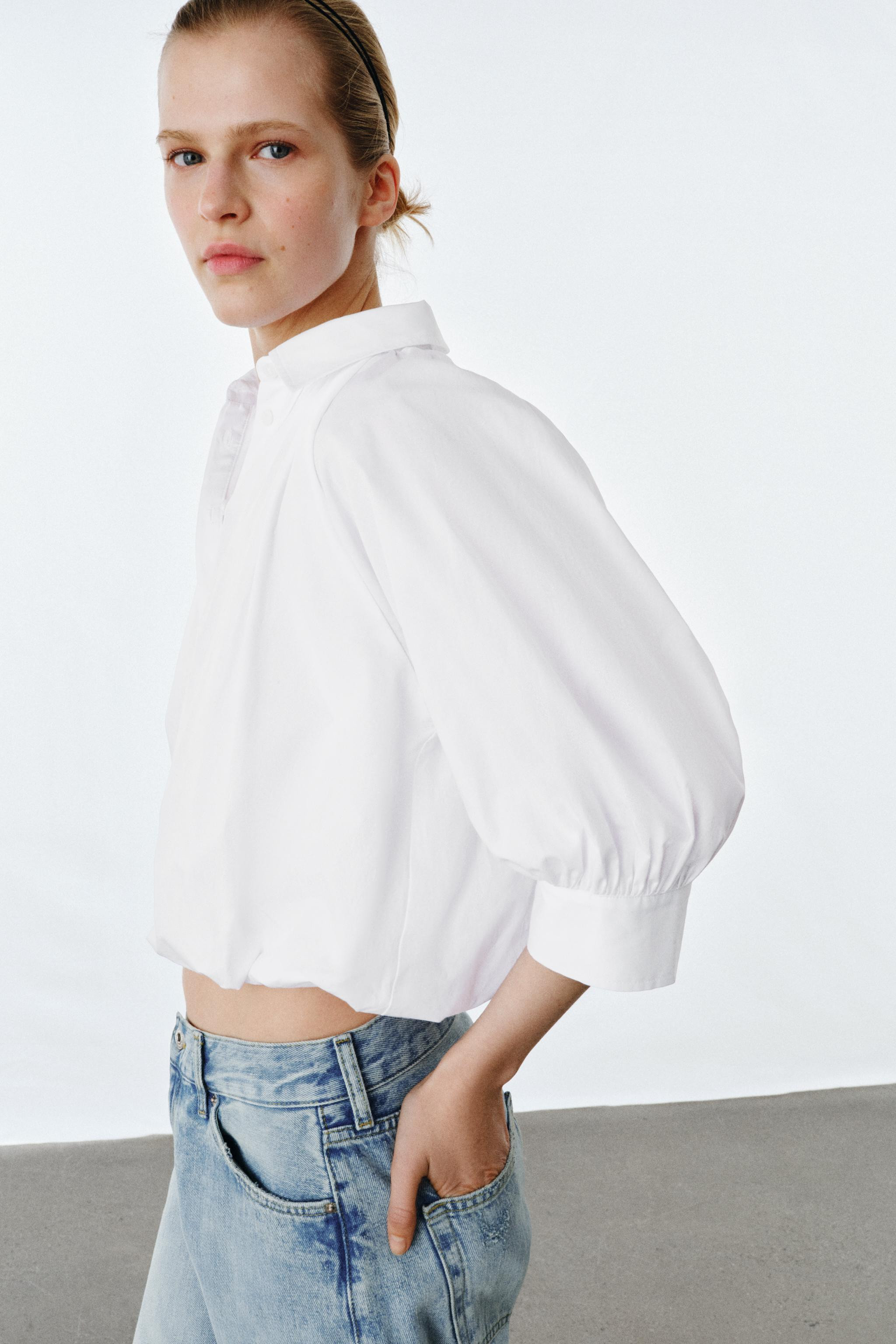 PUFF SLEEVE SHIRT ZW COLLECTION | Zara US