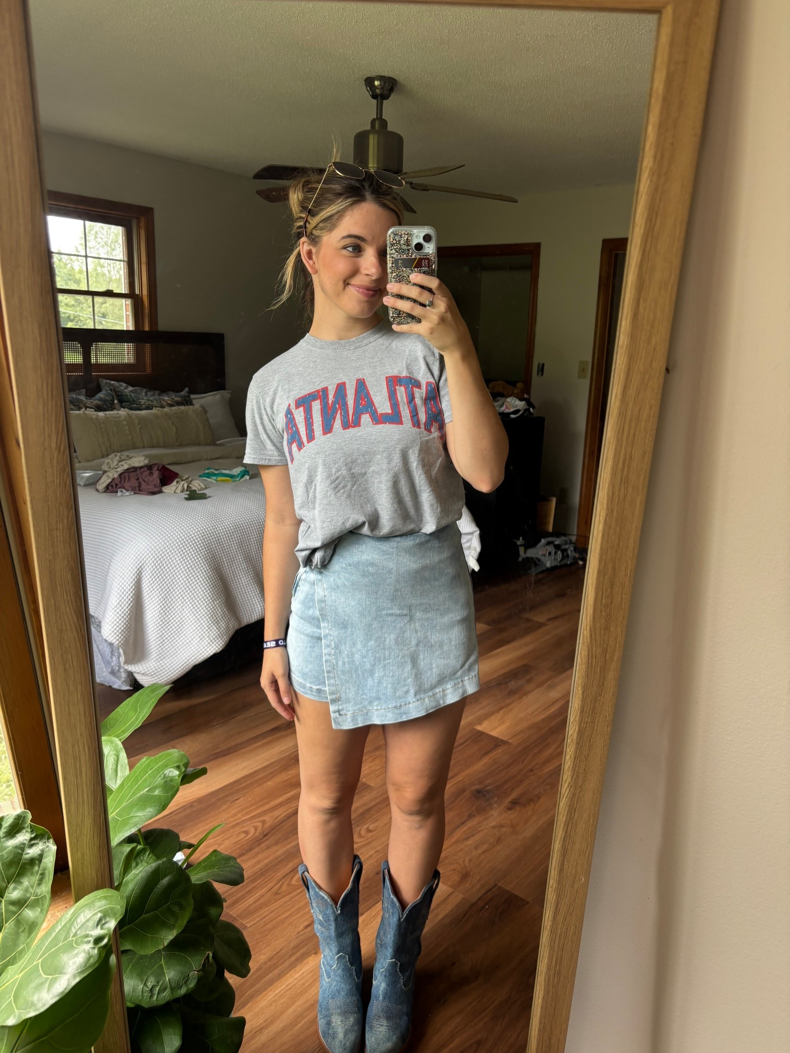 Ootd after church h for the speedway classic game! We love our braves!!