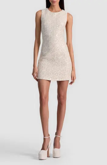 Alice + Olivia Cade Sequin & Bead Embellished Minidress | Nordstrom | Nordstrom