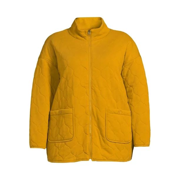 Time and Tru Women's and Plus Onion Quilted Boyfriend Jacket - Walmart.com | Walmart (US)