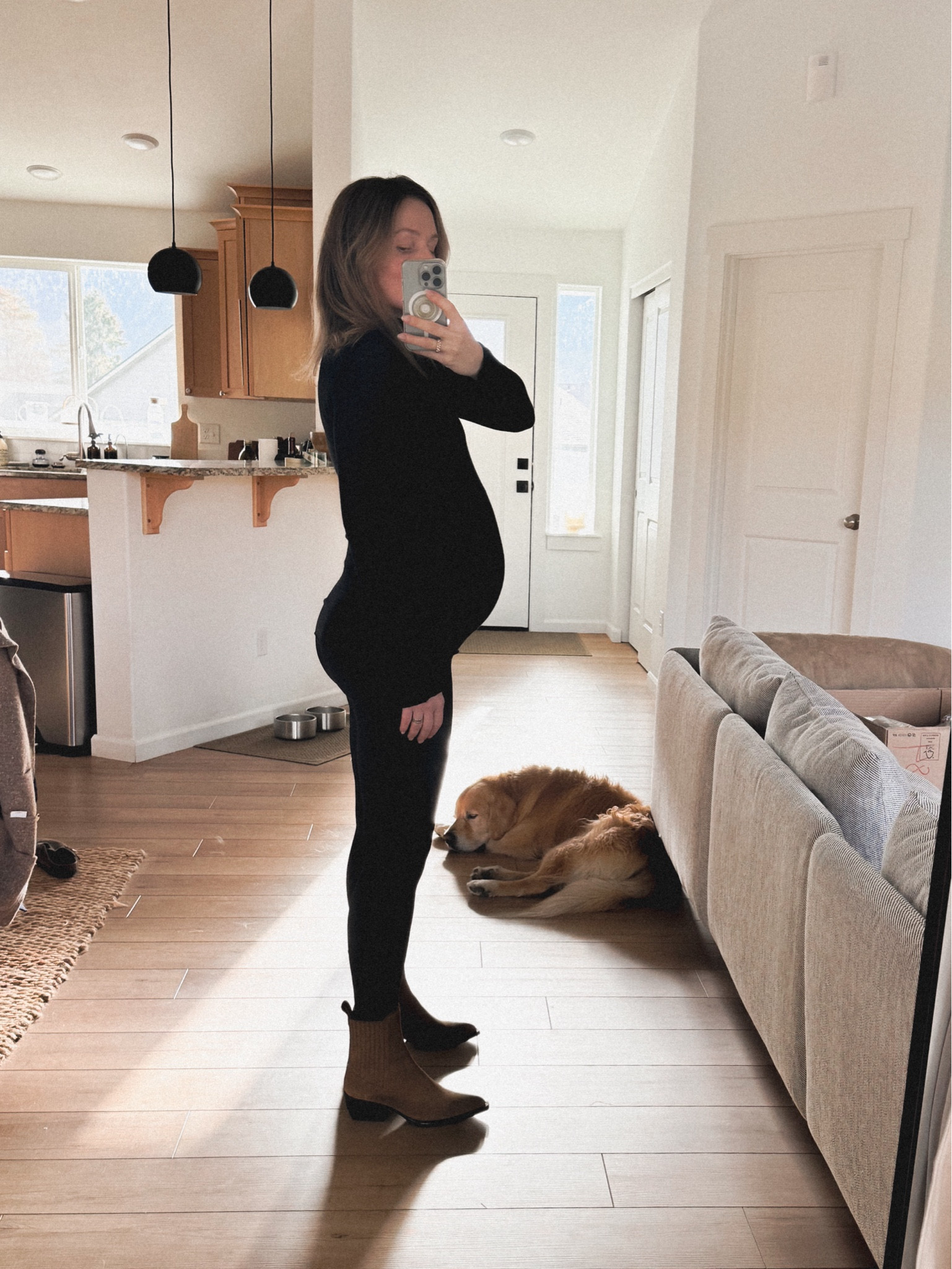 Really into leggings and maternity tights these days: end of my 33rd pregnancy week, wearing H&M leggings by H&M & Cos turtleneck (both on sale!). 
Favorite maternity tights for winter I’ve found so far: MAMA Tights 100 Denier (on sale right now). 
Shopping for post partum pieces right now too, my favorite finds right now: BLANQI Maternity Seamless Postpartum Hipster Compression Boyshort & BLANQI Maternity Highwaist Postpartum + Nursing Support Leggings. 

#LTKCyberWeek #LTKSaleAlert #LTKBump