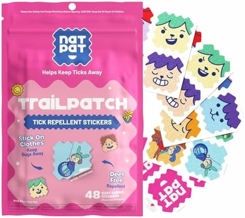NATPAT TrailPatch Tick Repellent Stickers for Kids - All Natural Chemical Free Outdoor Bug Patch ... | Amazon (US)