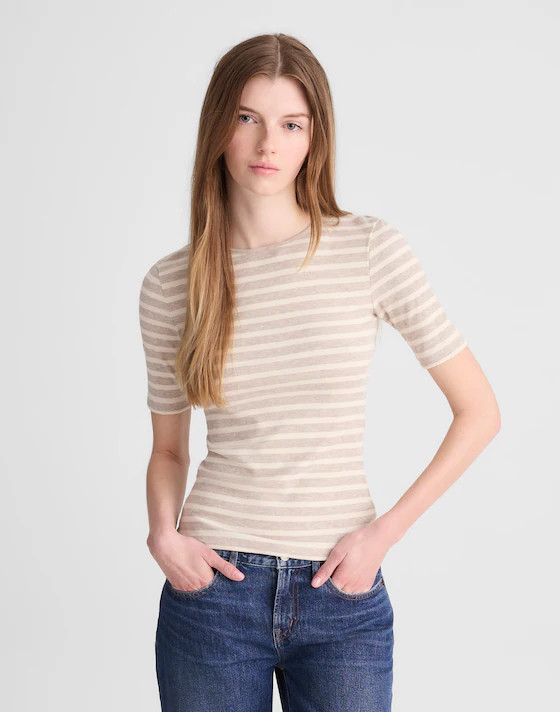 The 9-9 Tee in LuxeRib | Madewell