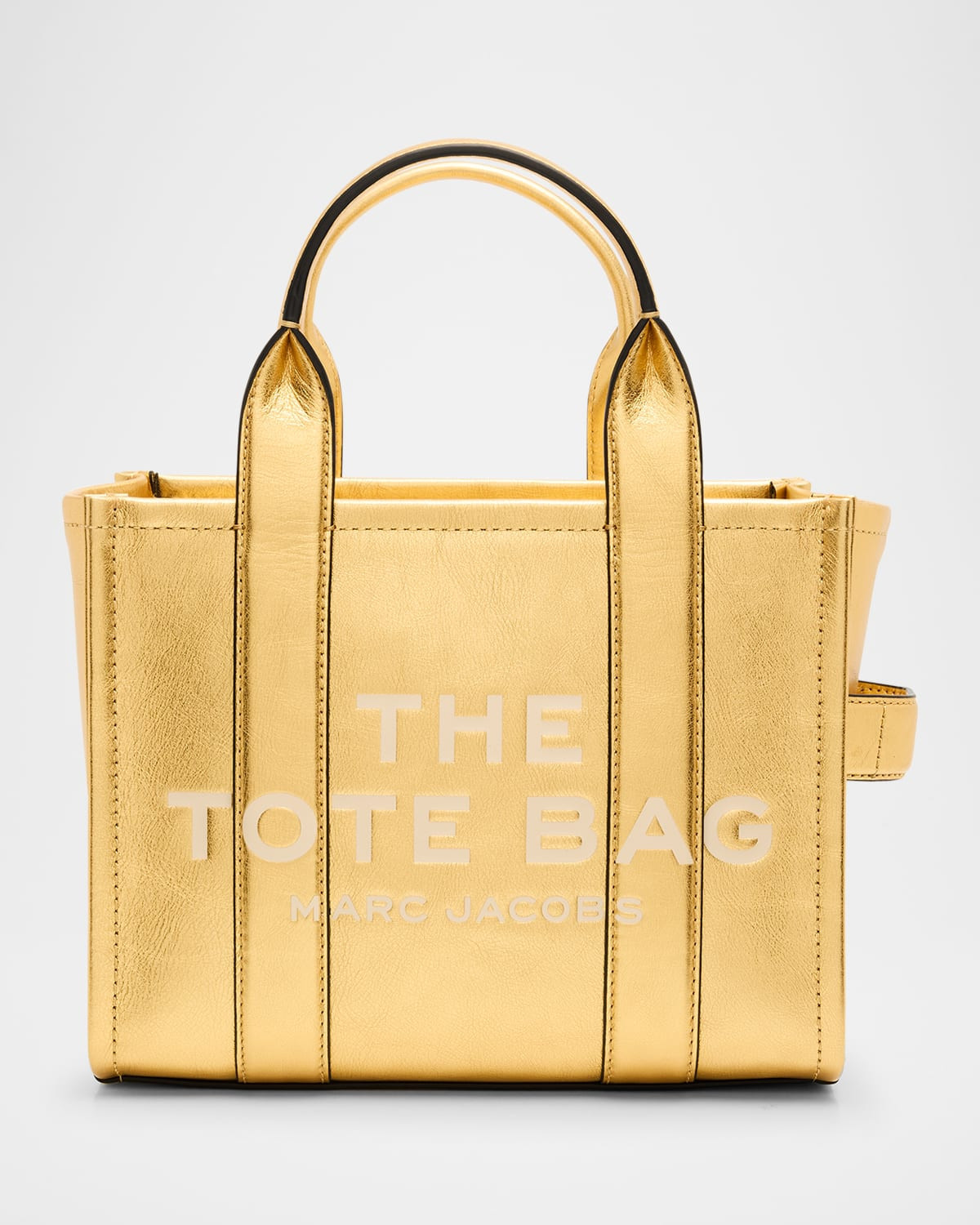 The Metallic Leather Small Tote Bag | Neiman Marcus