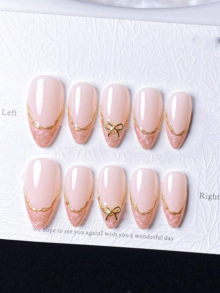 £3.35£3.78-11%10 Pieces Of Hand-Painted Metal French Tips With Vine Patterns, Featuring Glitter... | SHEIN