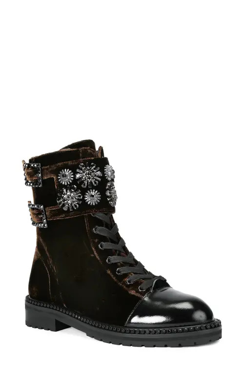 Kurt Geiger London Stoop Combat Boot in Open Brown at Nordstrom, Size 7 | Nordstrom