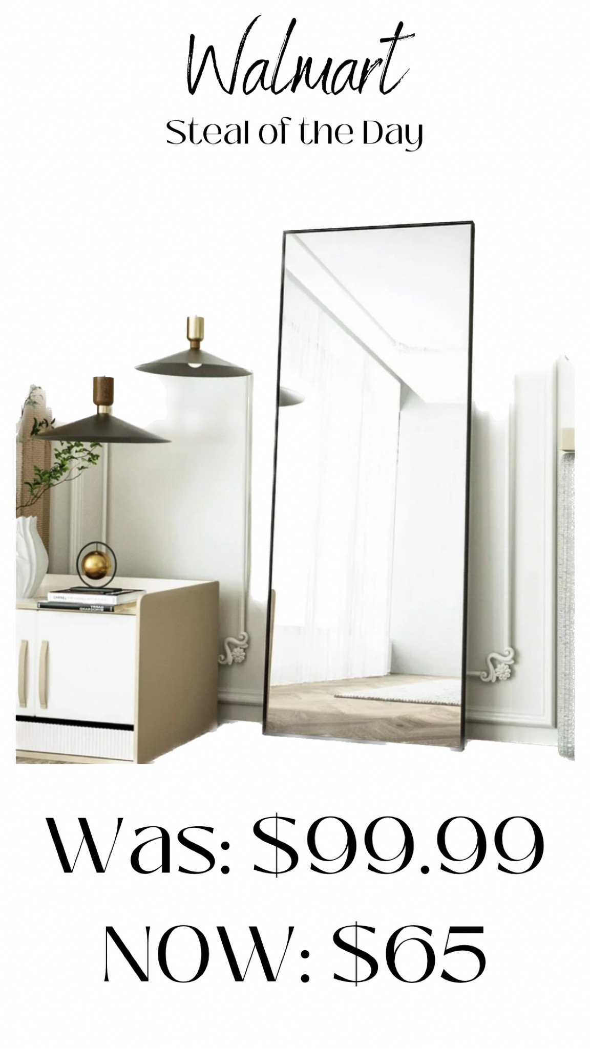 This mirror is a STEAL 🪞
I love how simple and modern this mirror is. 

#LTKSale #LTKsalealert #LTKunder100
