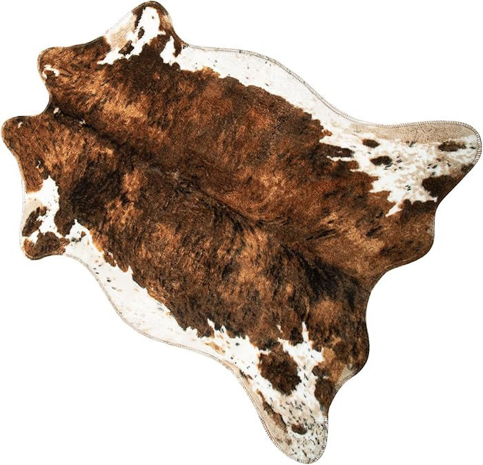 MACEVIA Faux Cowhide Rug Cute Cow Print Rugs Animal Area Carpet Western Decor for Bedroom Non-Sli... | Amazon (US)