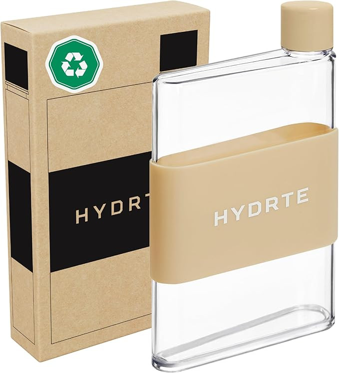 Flat Water Bottle 17 oz, Leak Proof and Slim Water Bottle Design, The Purse Water Bottle, Cute Wa... | Amazon (US)