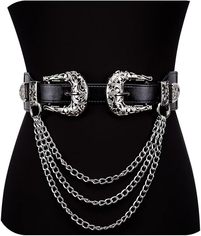 Dubulle Women Diamond Waist Belt with Shiny Rhinestone Crystal Sashes Chain Wedding Belt Bling Br... | Amazon (US)
