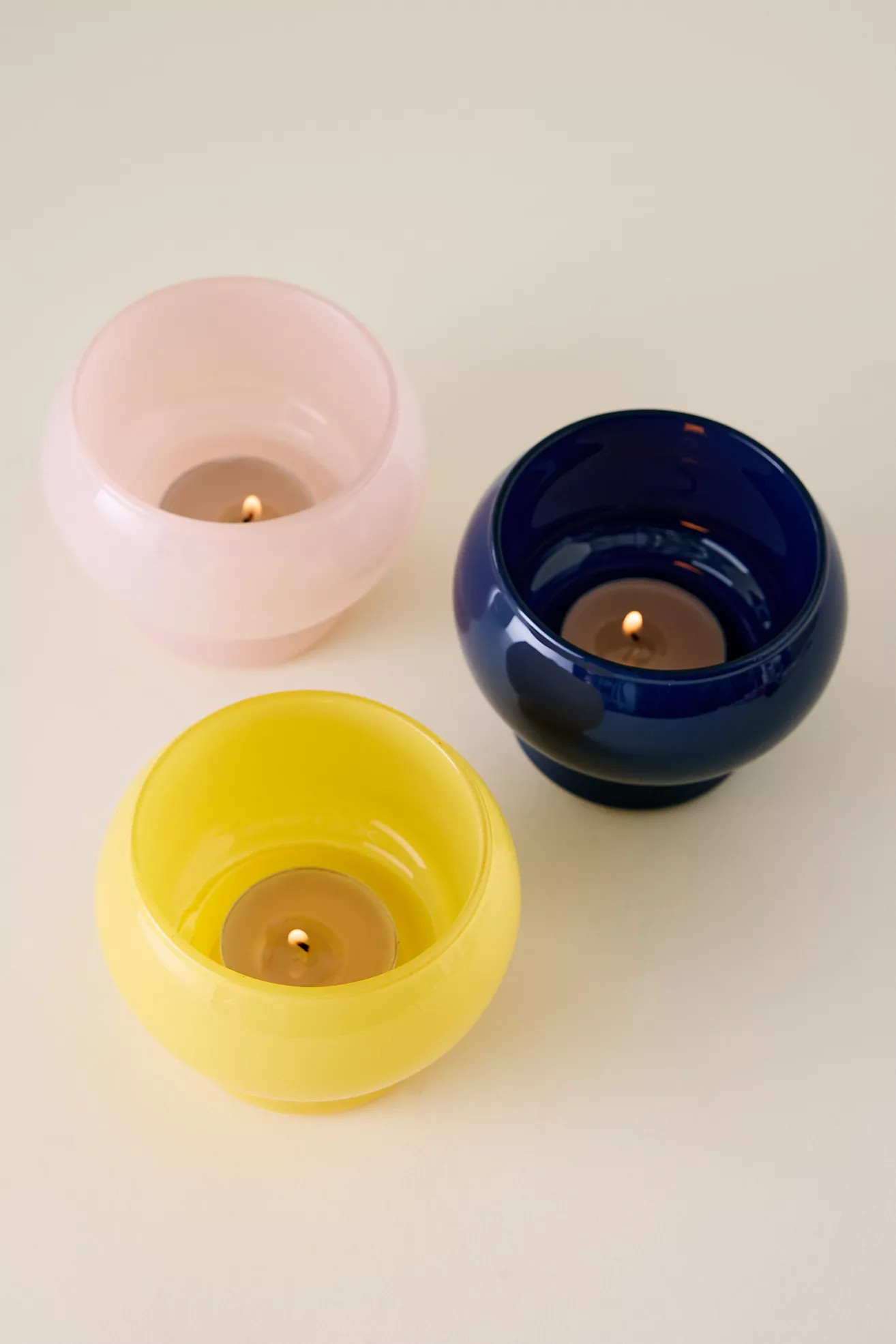 Broste Copenhagen Agate Tealight Holders, Set of 3 | Anthropologie (UK)
