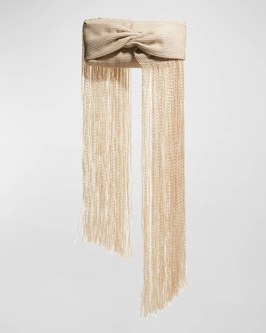 Cult Gaia Banu Mini Twist Fringe Clutch Bag | Neiman Marcus
