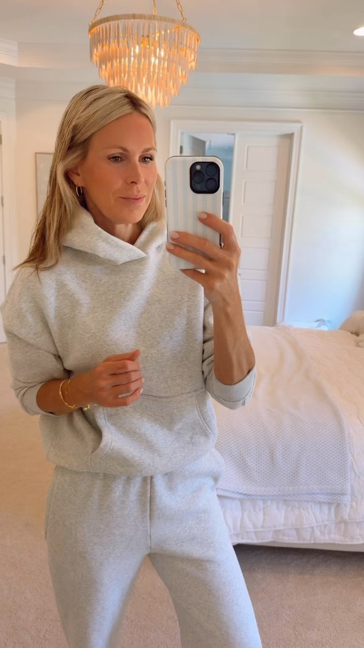 This grey sweat set from Quince is SO comfy and cozy! 🤍 It does run a little small, so I would recommend sizing up if you’re between sizes or want a more relaxed fit! @Quince #QuincePartner

#LTKootd #LTKmomlife #LTKSeasonal