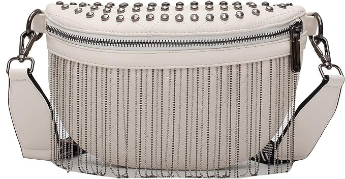 GLT.ETL Fanny Pack Chest Bag For Women Faux leather Fringe Quilted Waist Cross Body Blet Bum Bags... | Amazon (US)