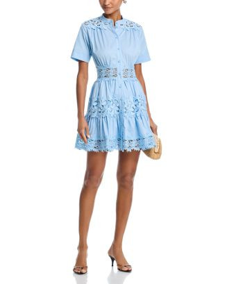 Lace Inset Poplin Shirt Dress - Exclusive | Bloomingdale's (US)