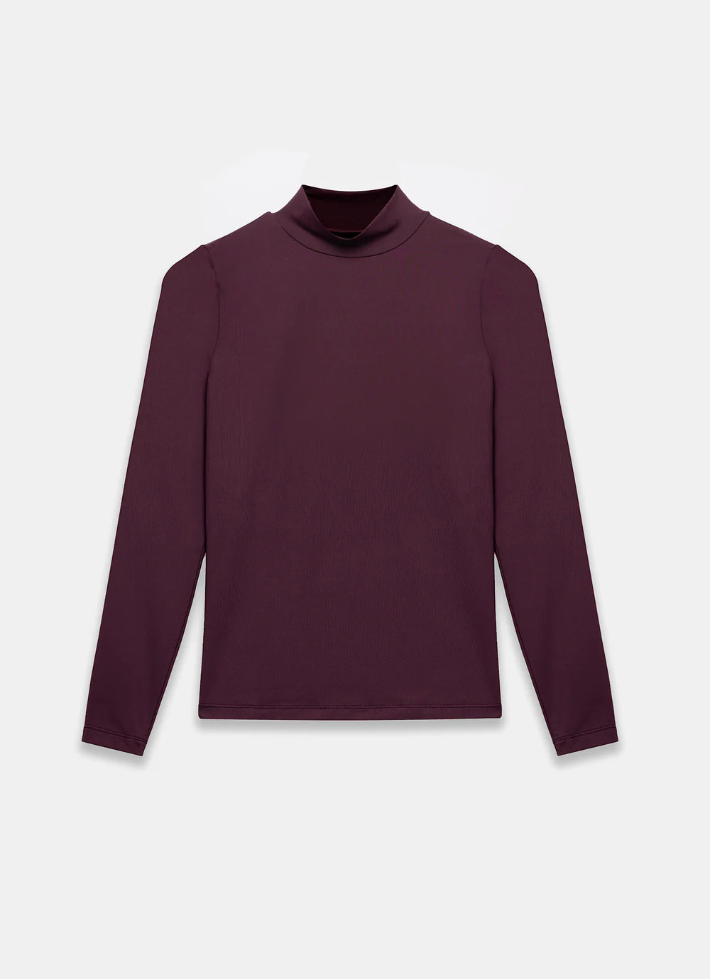Burgundy High Neck Basic Top | Mint Velvet