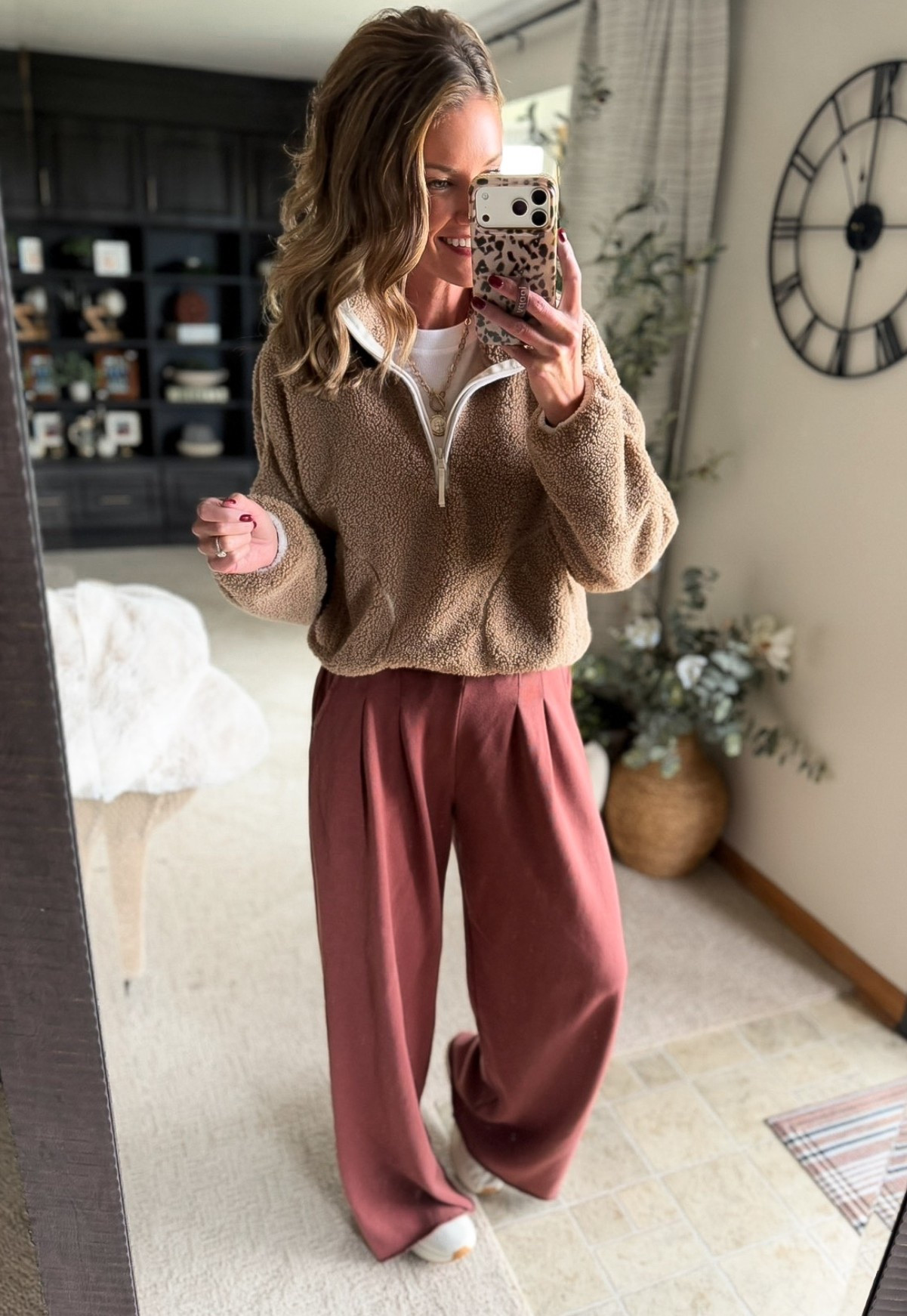 So happy to see that Old Navy brought this pullover back and Aerie brought these trouser sweatpants back. Two of my favorites from last Fall/Winter
Wearing size small in both. 
Pants available in new colors.

#LTKSeasonal #LTKOver40 #LTKootd