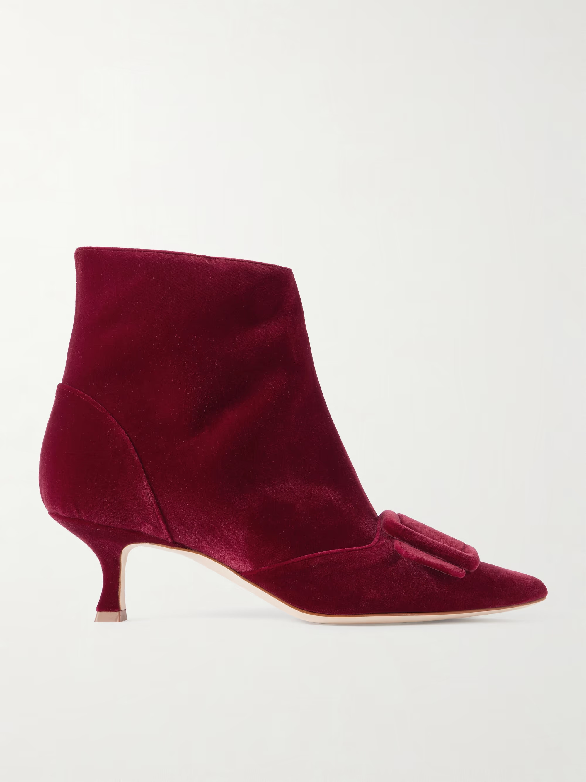 Baylow 50 buckled velvet ankle boots | NET-A-PORTER (US)