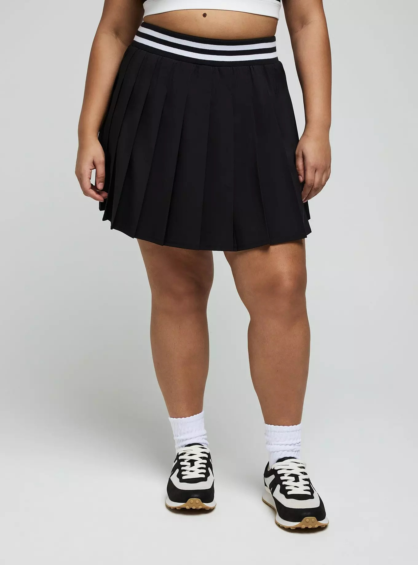 TRU Stretch Woven Pleated Active Skirt With Bike Short | Torrid (US & Canada)