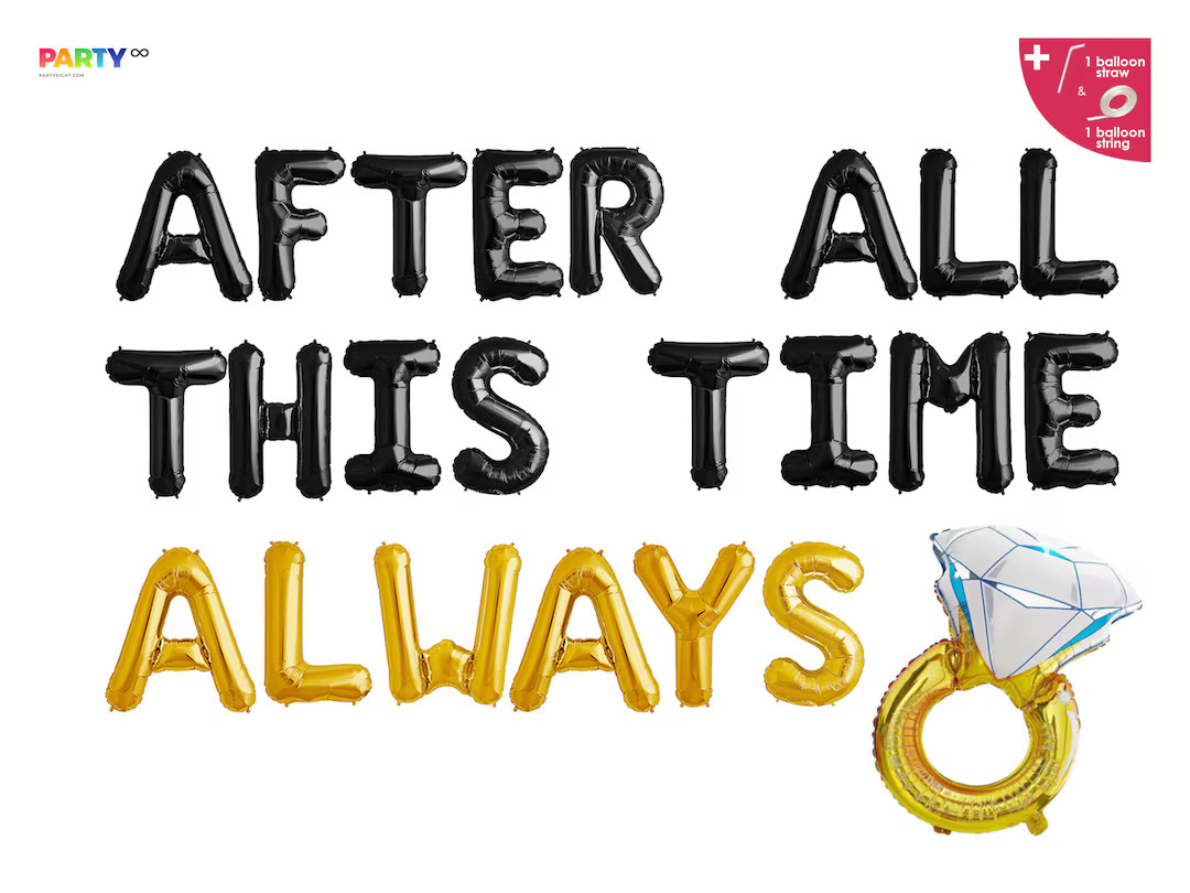 After All This Time Always Wizard Themed Engagement Bachelorette Party Banner | Wizard Themed Bac... | Etsy (US)