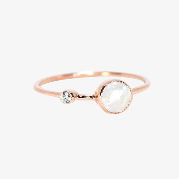 Moonstone Double Stone Ring | Pura Vida Bracelets