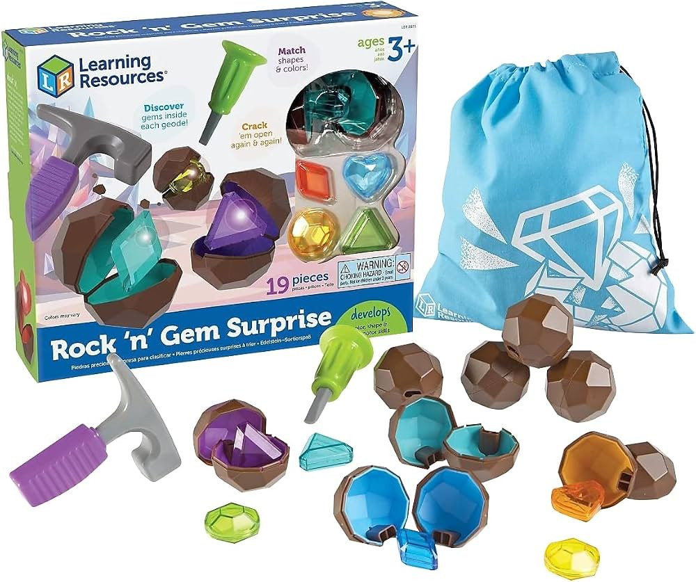 Learning Resources Rock 'n Gem Surprise, Sorting, Matching & Counting Skills Activity Set, Early ... | Amazon (US)