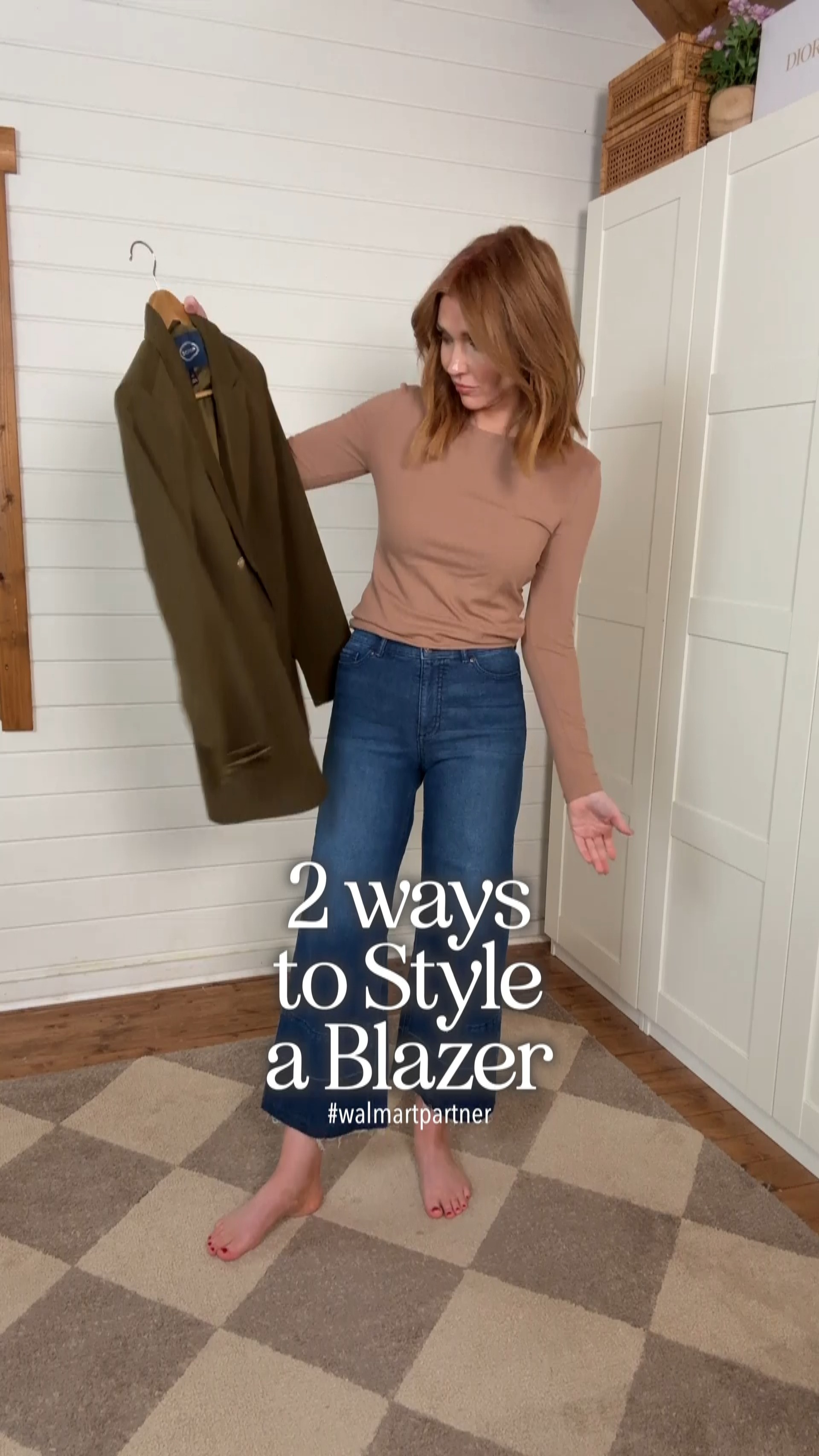 Walmart Early Fall Fashion is SO good this year! I'm showing you two ways to style a blazer—from work appropriate to casual wear, blazers really are SO versatile and are a staple in my fall wardrobe!

Crop Denim: 4
Green Top: small
Olive Blazer: Small
Booties: tts
====
Vneck Lightweight Sweatshirt: xs
Brown Leggings: small
Sneakers: tts

#walmartfashion
#walmartpartner
@walmart
@walmartfashion
 

 #LTKFindsUnder50 #LTKStyleTip #LTKautumn