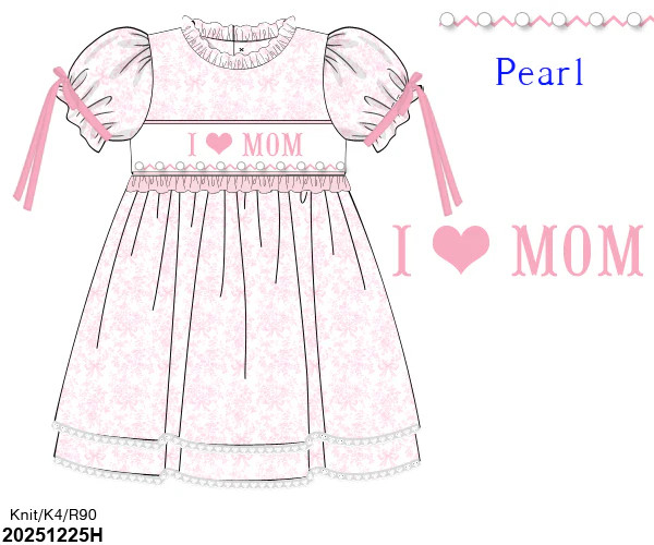 PRE SALE SHIPS APRIL(1-30): I Heart Mom Pink Floral Dress | Tutti Frutti Kids Co