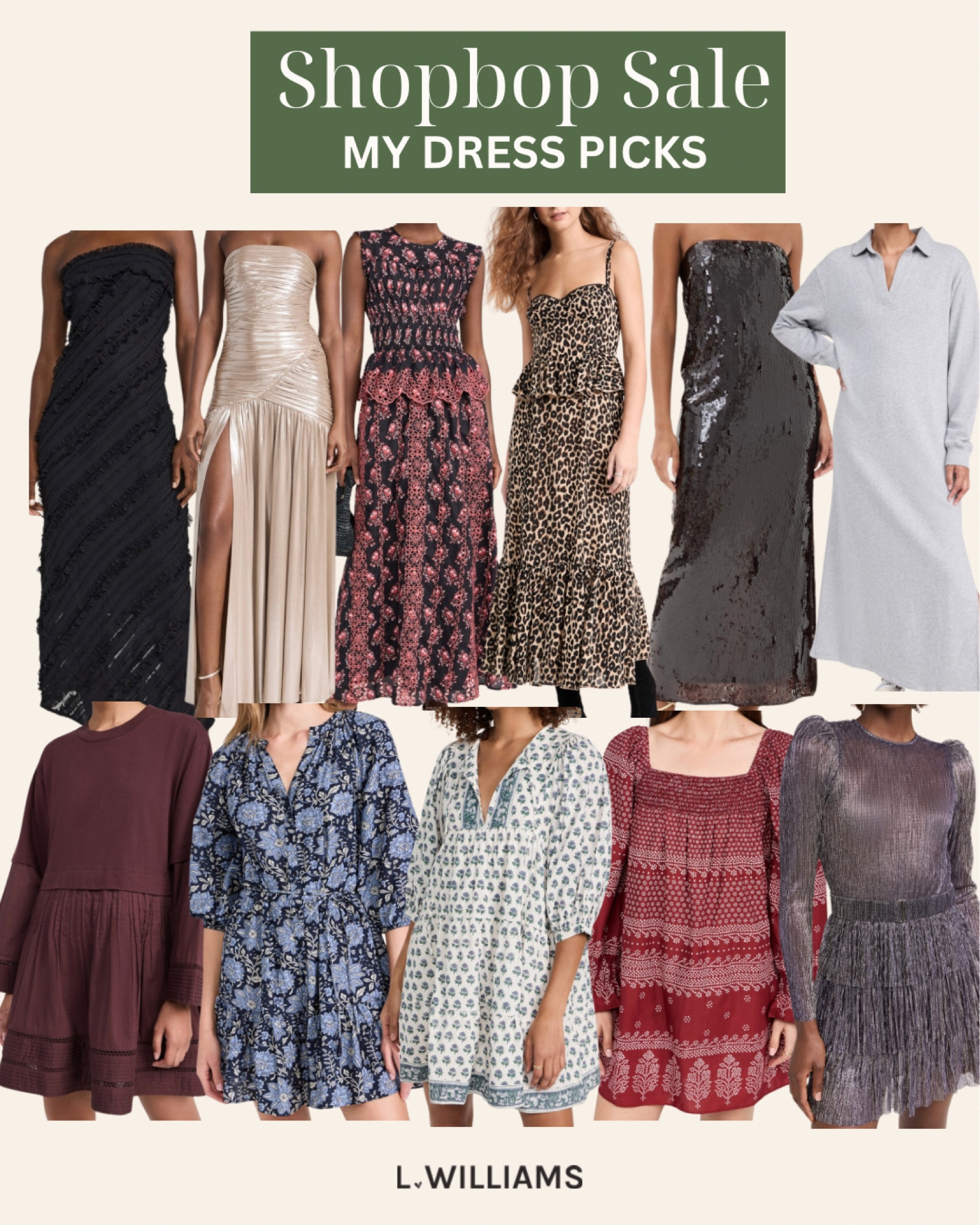 let’s shop a few of my favorite dresses from the shopbop sale 🤎