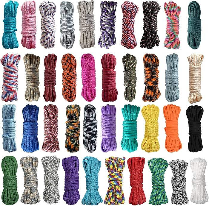 40 Colors 10 Feet Paracord Cord Multifunction Paracord Ropes 550lb Survival Paracord Random Combo... | Amazon (US)