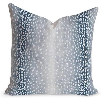 Antelope Pillow Cover Aqua Animal Print Pillow Cover Designer Pillow Home Decorative Pillow Farmh... | Amazon (US)