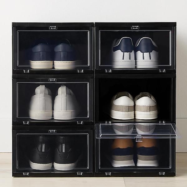 Best Value Drop-Front Shoe Box Case of 6 | The Container Store