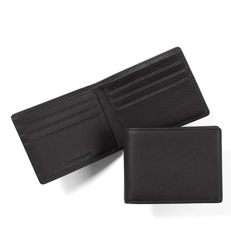 Thin Bifold Wallet | Full grain leather Black Onyx | Leatherology